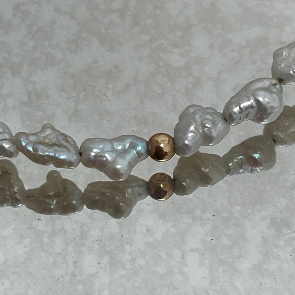 14k gold and pearl bracelet - Picture 2 of 4